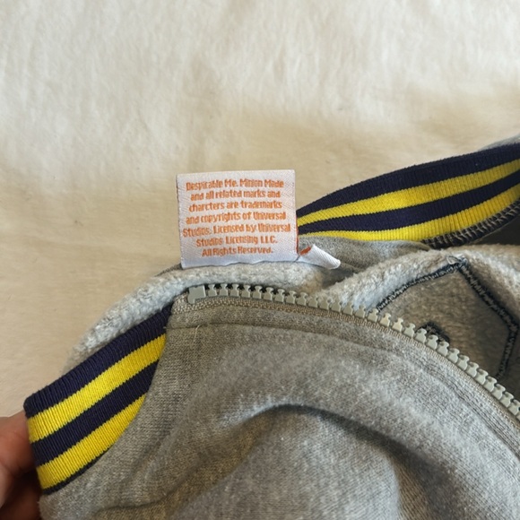 Kids Minion Varsity Jacket Sweater - Picture 10 of 11